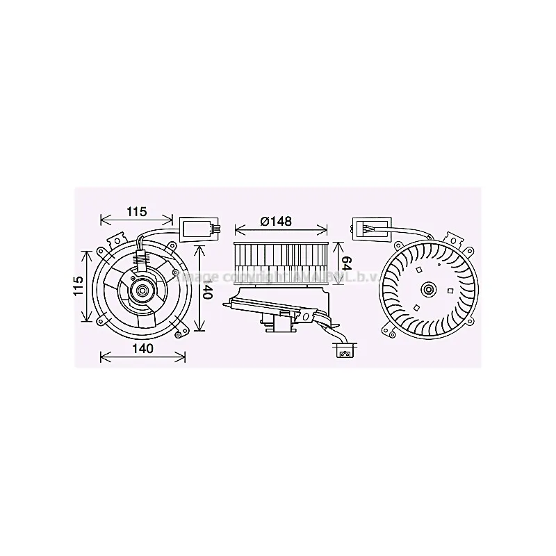 Moteur électrique, pulseur d'air habitacle AVA QUALITY COOLING MS8702