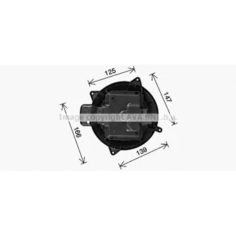 Moteur électrique, pulseur d'air habitacle AVA QUALITY COOLING MS8765