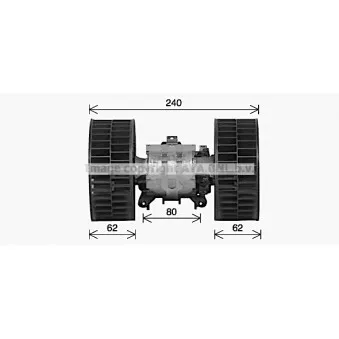 Moteur électrique, pulseur d'air habitacle AVA QUALITY COOLING MS8766