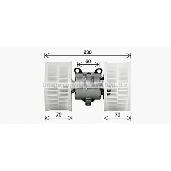Moteur électrique, pulseur d'air habitacle AVA QUALITY COOLING MS8769