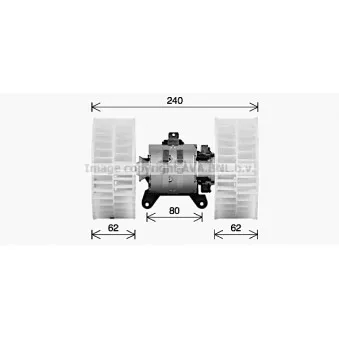 Moteur électrique, pulseur d'air habitacle AVA QUALITY COOLING MS8770