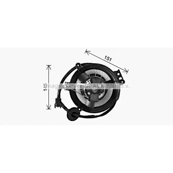 Moteur électrique, pulseur d'air habitacle AVA QUALITY COOLING MS8771