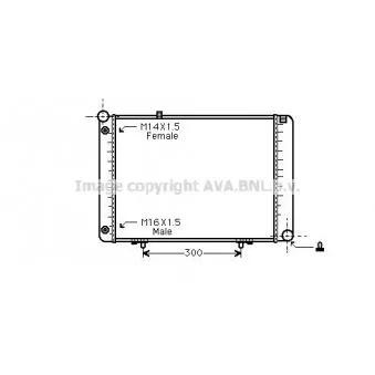 Radiateur, refroidissement du moteur AVA QUALITY COOLING MSA2074