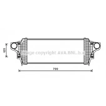 Intercooler, échangeur AVA QUALITY COOLING MSA4551