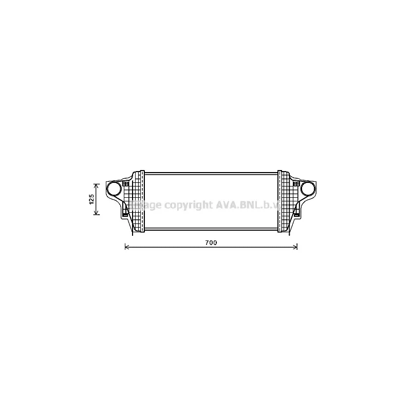 Intercooler, échangeur AVA QUALITY COOLING MSA4551