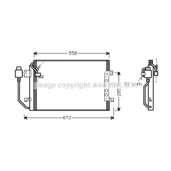 Condenseur, climatisation AVA QUALITY COOLING MSA5257D