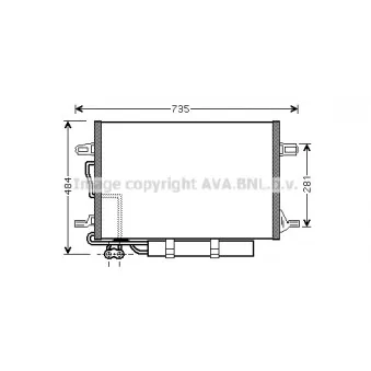 Condenseur, climatisation AVA QUALITY COOLING MSA5307D