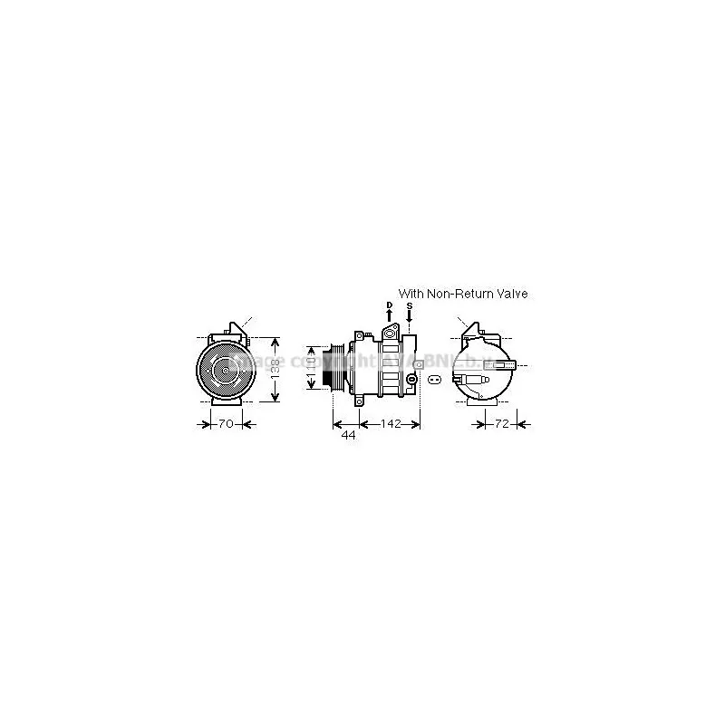 Compresseur, climatisation AVA QUALITY COOLING MSAK573