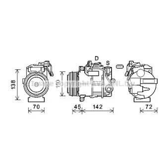 Compresseur, climatisation AVA QUALITY COOLING MSK676