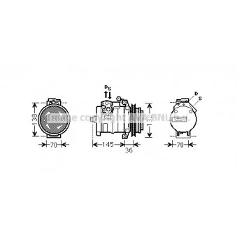 Compresseur, climatisation AVA QUALITY COOLING MSK681