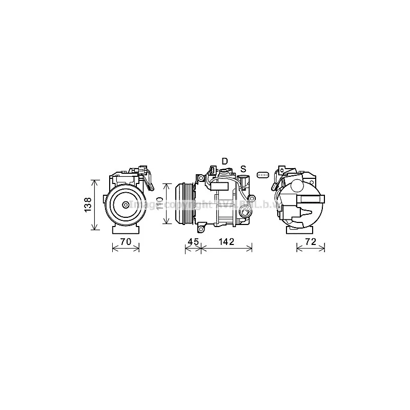 Compresseur, climatisation AVA QUALITY COOLING MSK682