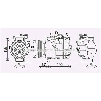 Compresseur, climatisation AVA QUALITY COOLING MSK706
