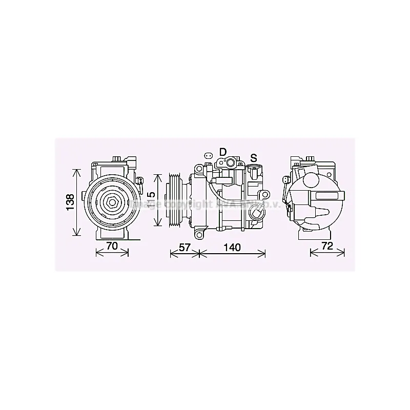 Compresseur, climatisation AVA QUALITY COOLING MSK706