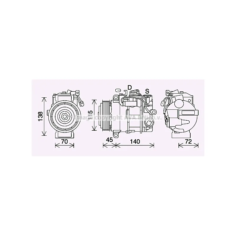 Compresseur, climatisation AVA QUALITY COOLING MSK710
