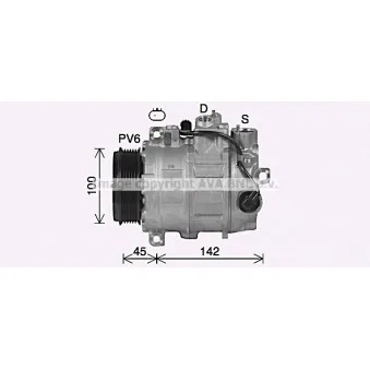 Compresseur, climatisation AVA QUALITY COOLING MSK758