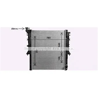 Radiateur, refroidissement du moteur AVA QUALITY COOLING