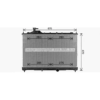 Radiateur, refroidissement du moteur AVA QUALITY COOLING