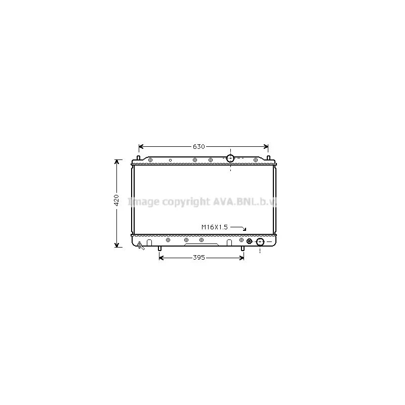 Radiateur, refroidissement du moteur AVA QUALITY COOLING MTA2082