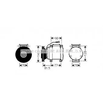 Compresseur, climatisation AVA QUALITY COOLING MTAK216