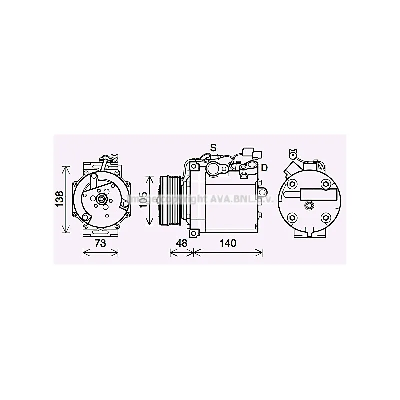 Compresseur, climatisation AVA QUALITY COOLING MTAK263