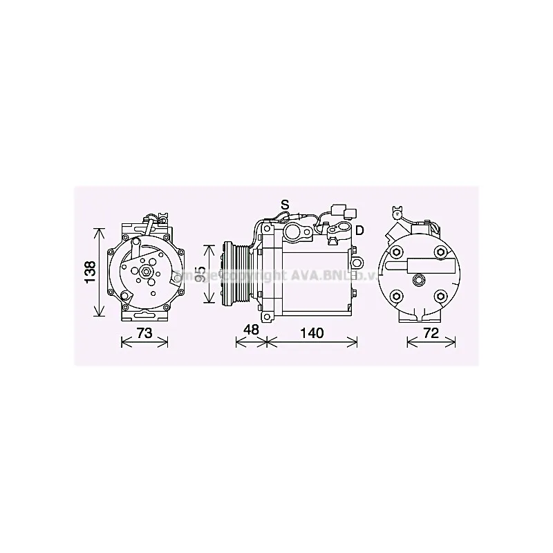 Compresseur, climatisation AVA QUALITY COOLING MTAK267