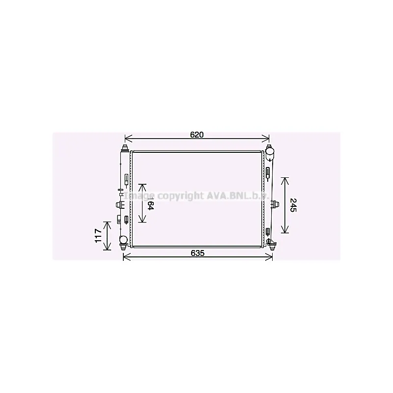 Radiateur, refroidissement du moteur AVA QUALITY COOLING MZ2288