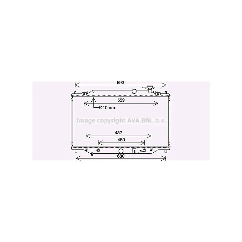 Radiateur, refroidissement du moteur AVA QUALITY COOLING MZ2292