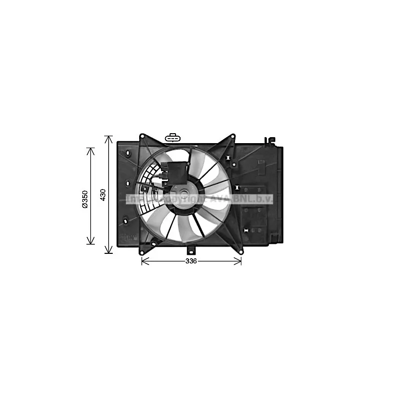 Ventilateur, refroidissement du moteur AVA QUALITY COOLING MZ7555