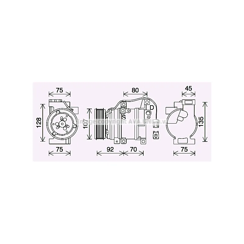 Compresseur, climatisation AVA QUALITY COOLING MZAK293