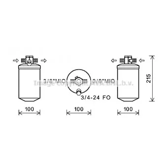 Filtre déshydratant, climatisation AVA QUALITY COOLING NHD012