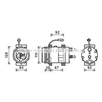 Compresseur, climatisation AVA QUALITY COOLING NHK016