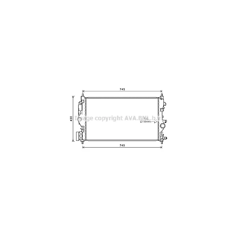 Radiateur, refroidissement du moteur AVA QUALITY COOLING OL2683