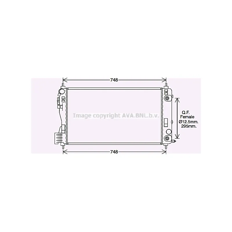 Radiateur, refroidissement du moteur AVA QUALITY COOLING OL2692