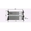 Radiateur, refroidissement du moteur AVA QUALITY COOLING OL2699 - Visuel 1