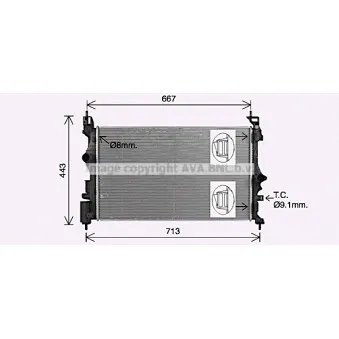 Radiateur, refroidissement du moteur AVA QUALITY COOLING