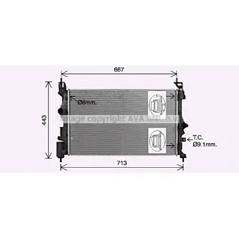 Radiateur, refroidissement du moteur AVA QUALITY COOLING
