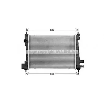 Radiateur, refroidissement du moteur AVA QUALITY COOLING OL2706