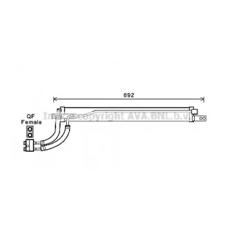 Radiateur d'huile de boîte automatique AVA QUALITY COOLING OL3675