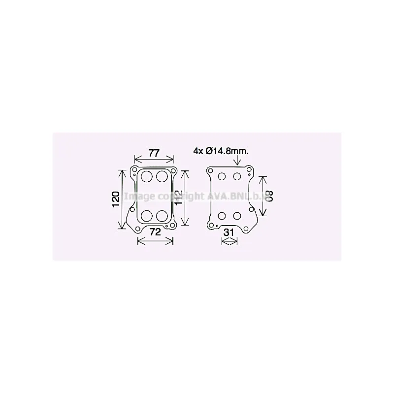 Radiateur d'huile AVA QUALITY COOLING OL3688