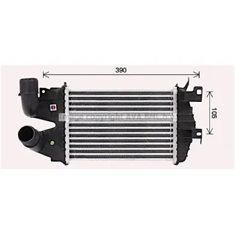 Intercooler, échangeur AVA QUALITY COOLING OL4691