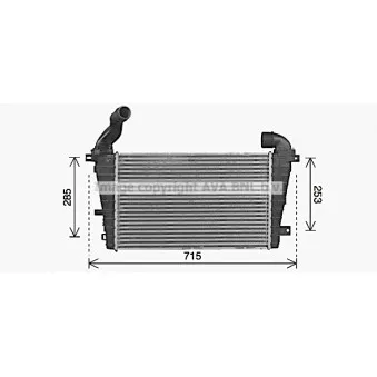 Intercooler, échangeur AVA QUALITY COOLING OL4707