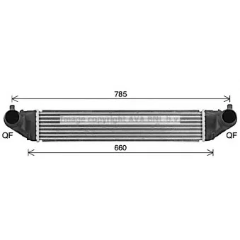 Intercooler, échangeur AVA QUALITY COOLING OL4713