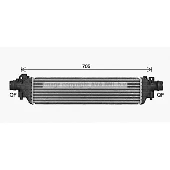 Intercooler, échangeur AVA QUALITY COOLING OL4717