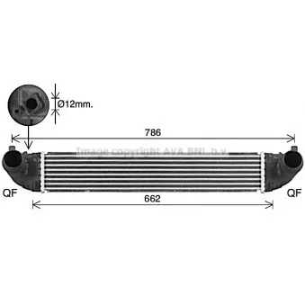 Intercooler, échangeur AVA QUALITY COOLING OL4719