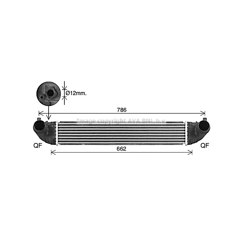 Intercooler, échangeur AVA QUALITY COOLING OL4719