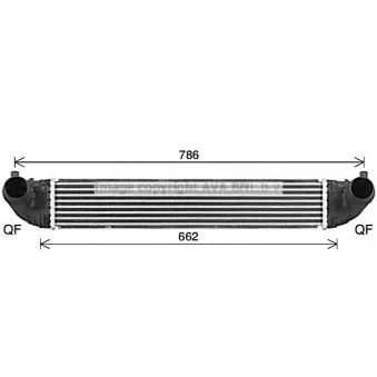 Intercooler, échangeur AVA QUALITY COOLING OL4720