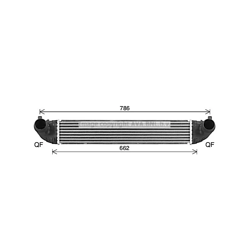Intercooler, échangeur AVA QUALITY COOLING OL4720