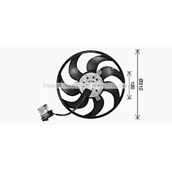 Ventilateur, refroidissement du moteur AVA QUALITY COOLING OL7727