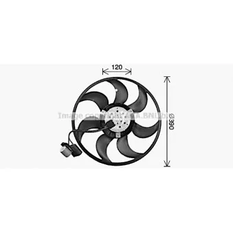 Ventilateur, refroidissement du moteur AVA QUALITY COOLING OL7736
