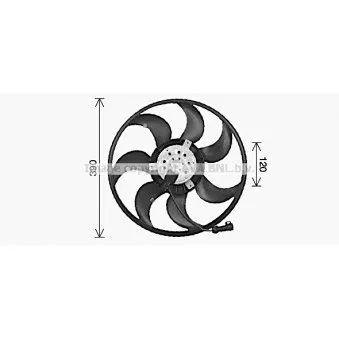 Ventilateur, refroidissement du moteur AVA QUALITY COOLING OL7737
